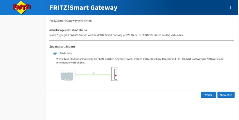 Fritz Smart Gateway: Browser-Oberfläche