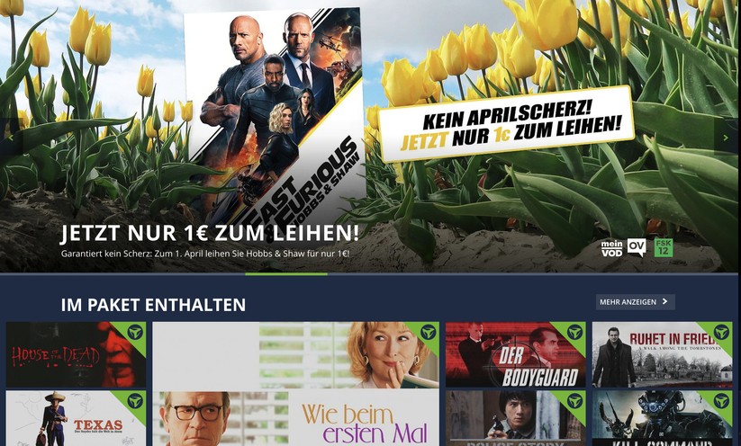 Das Basisangebot von Freenet Video ist nicht der Rede wert, das kostenpflichtige Zusatzangebot kann sich unter Umständen lohnen. (Quelle: Freenet Video)