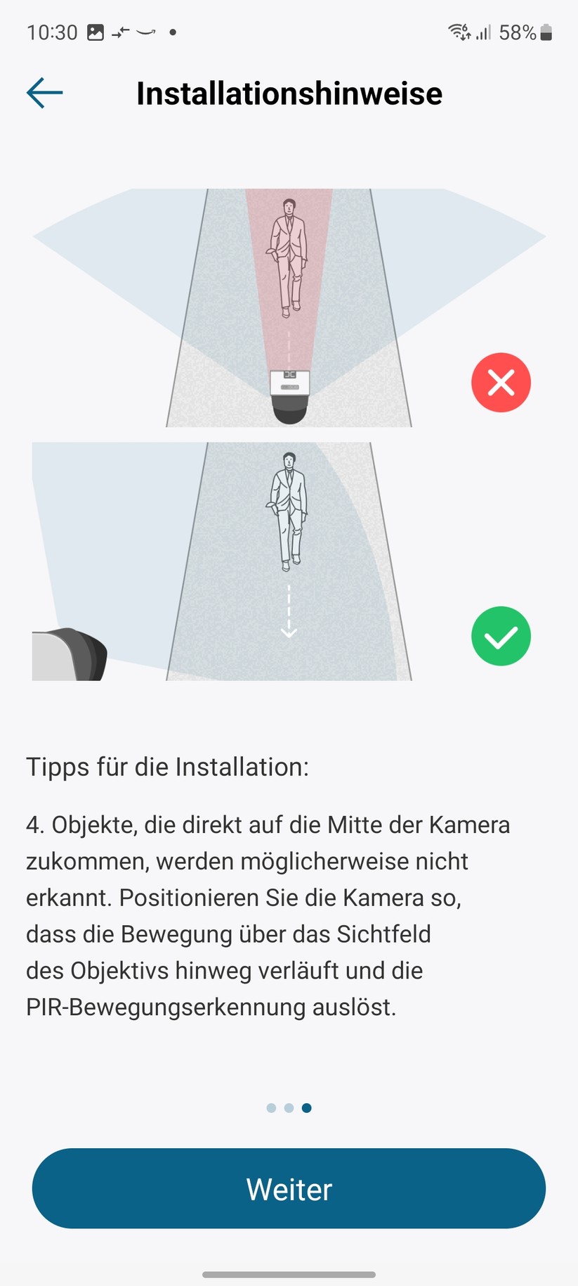 Eufy Solocam S340: Hinweise zur Montage in der App