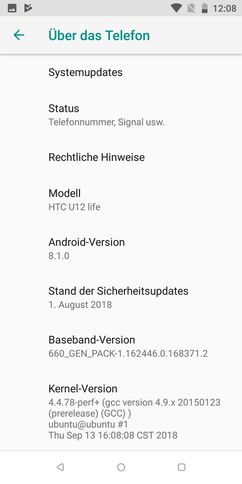Informationen zum HTC U12 Life
