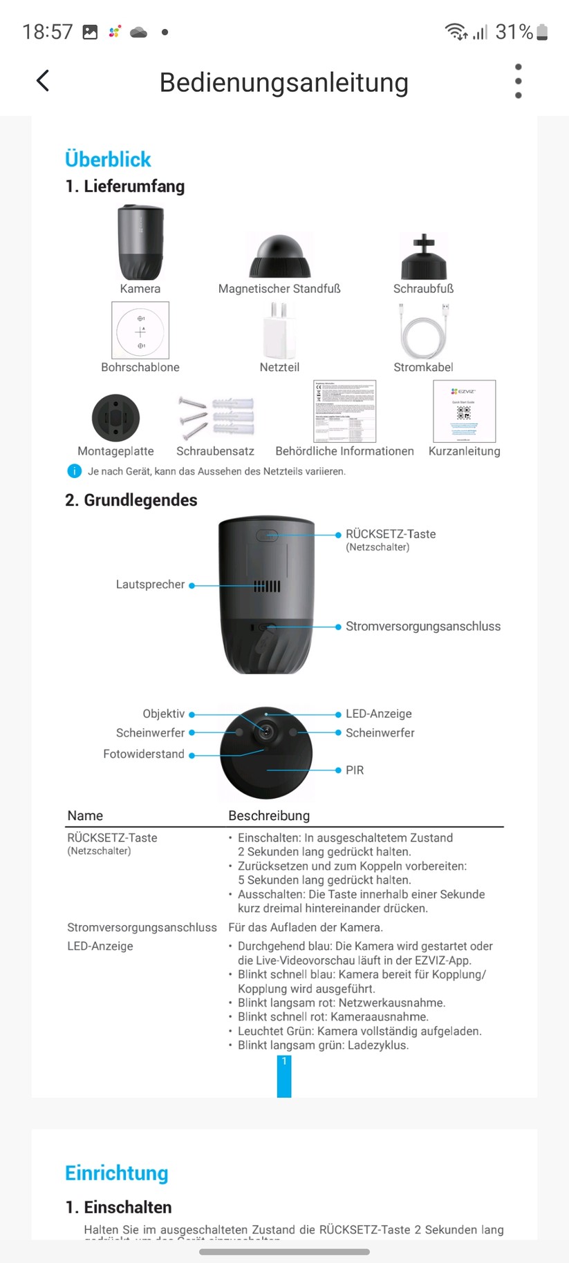 Ezviz Elife 2K+ (BC1C): App