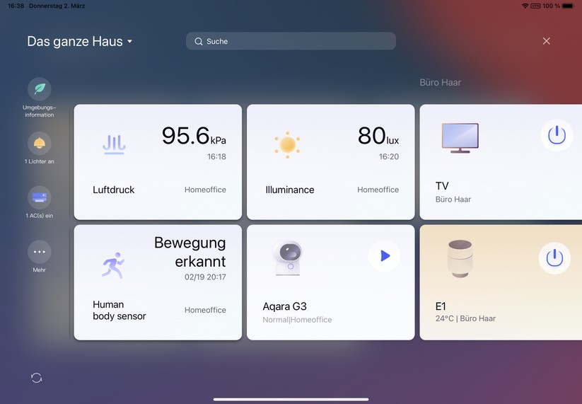 Aqara-App unter iOS