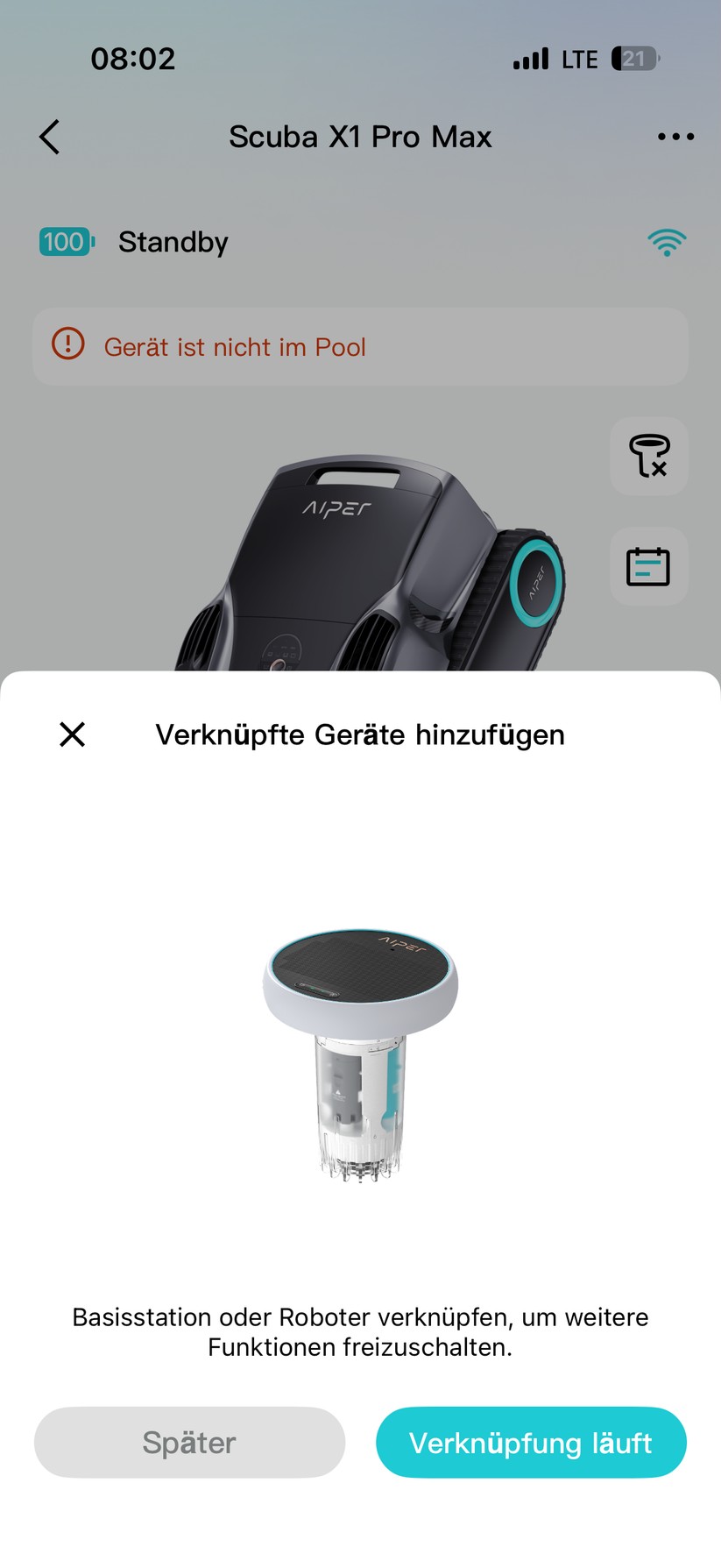Aiper Scuba X1 Pro Max - Bilder App