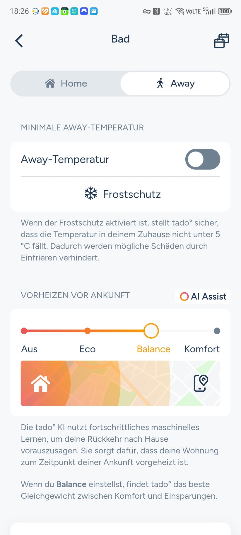 Die Tado-App erleichtert nicht nur die Inbetriebnahme mit zahlreichen Grafiken, sondern bietet auch eine einfache Bedienung, inklusive Erstellung von Heizplänen und liefert zudem detaillierte Informationen zum Heizbetrieb. Der volle Funktionsumfang steht allerdings nur mit einem kostenpflichtigen Abo zur Verfügung. Dafür muss man entweder 4 Euro monatlich oder 30 Euro jährlich bezahlen.