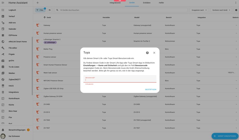 Luftreiniger Morento HY4866: Integration in Home Assistant