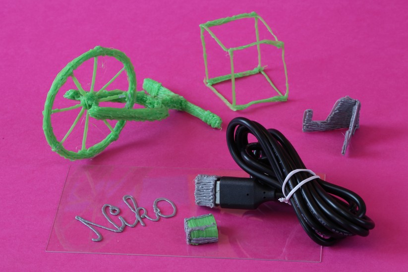So sehen die Ergebnisse des 3D-Pens aus.