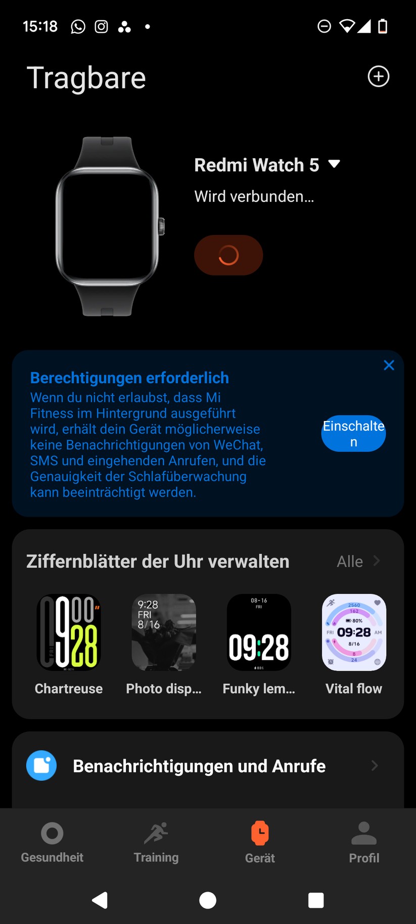 Redmi Watch 5 - Bilder Mi Fitness App