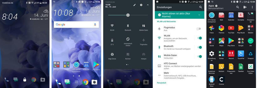 Die Software auf dem HTC U11 ist Android OS 7.1.1 Nougat.