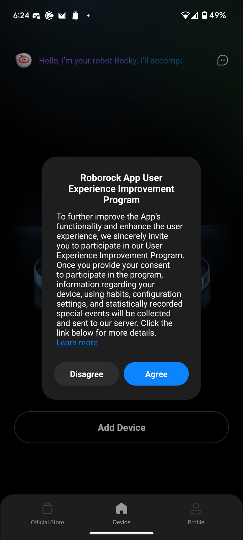 Roborock F25 Ace - Bilder App 