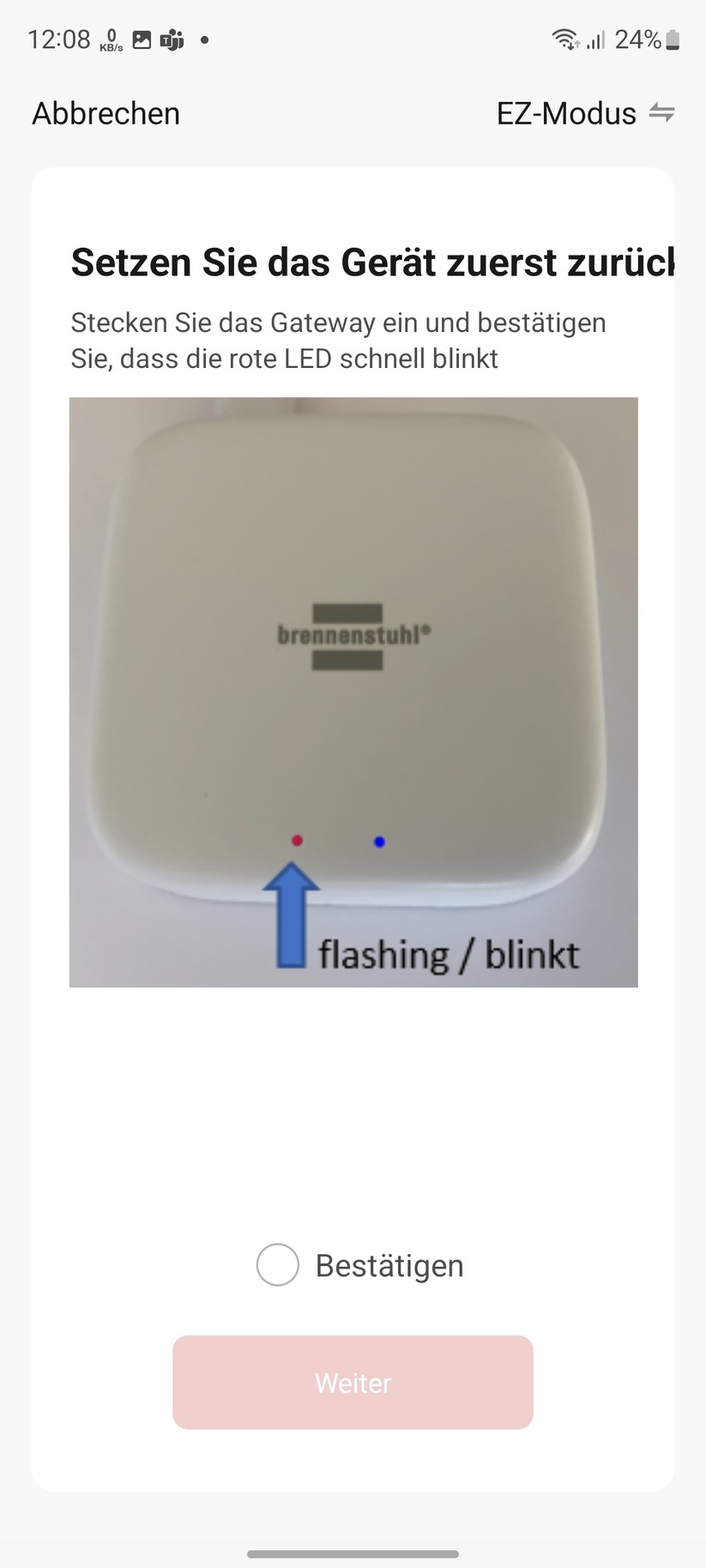  App - Inbetriebnahme