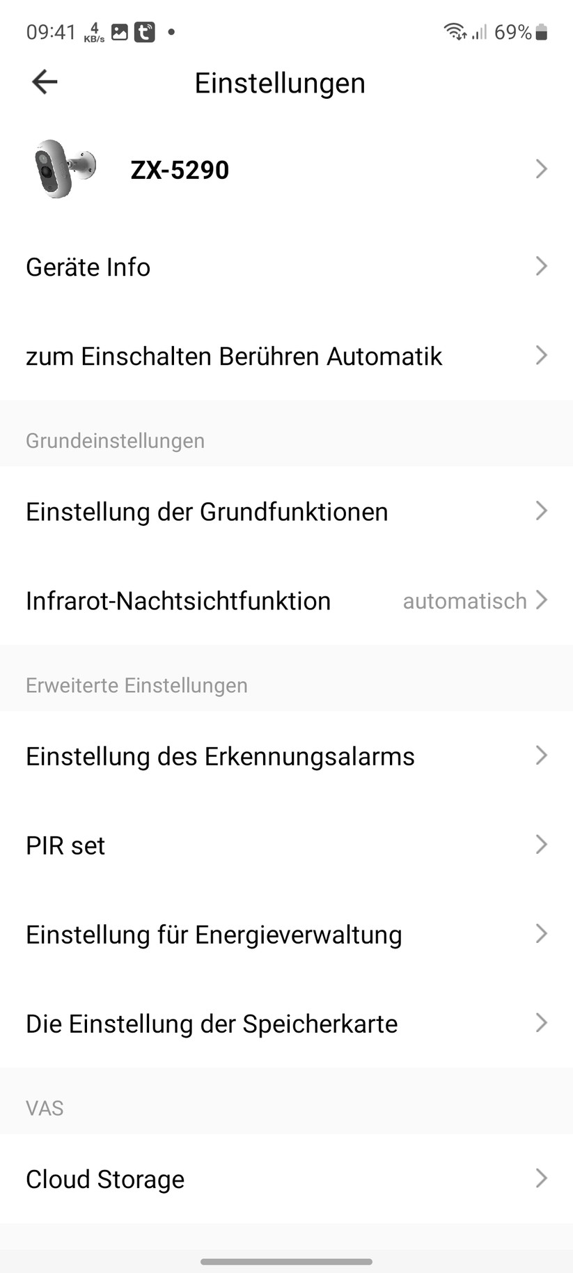 7Links-IPC-675: App, Inbetriebnahme, Einstellungen, Sichtfeld