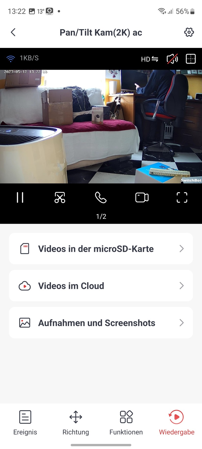 Switchbot PTZ-Überwachungskamera 2K