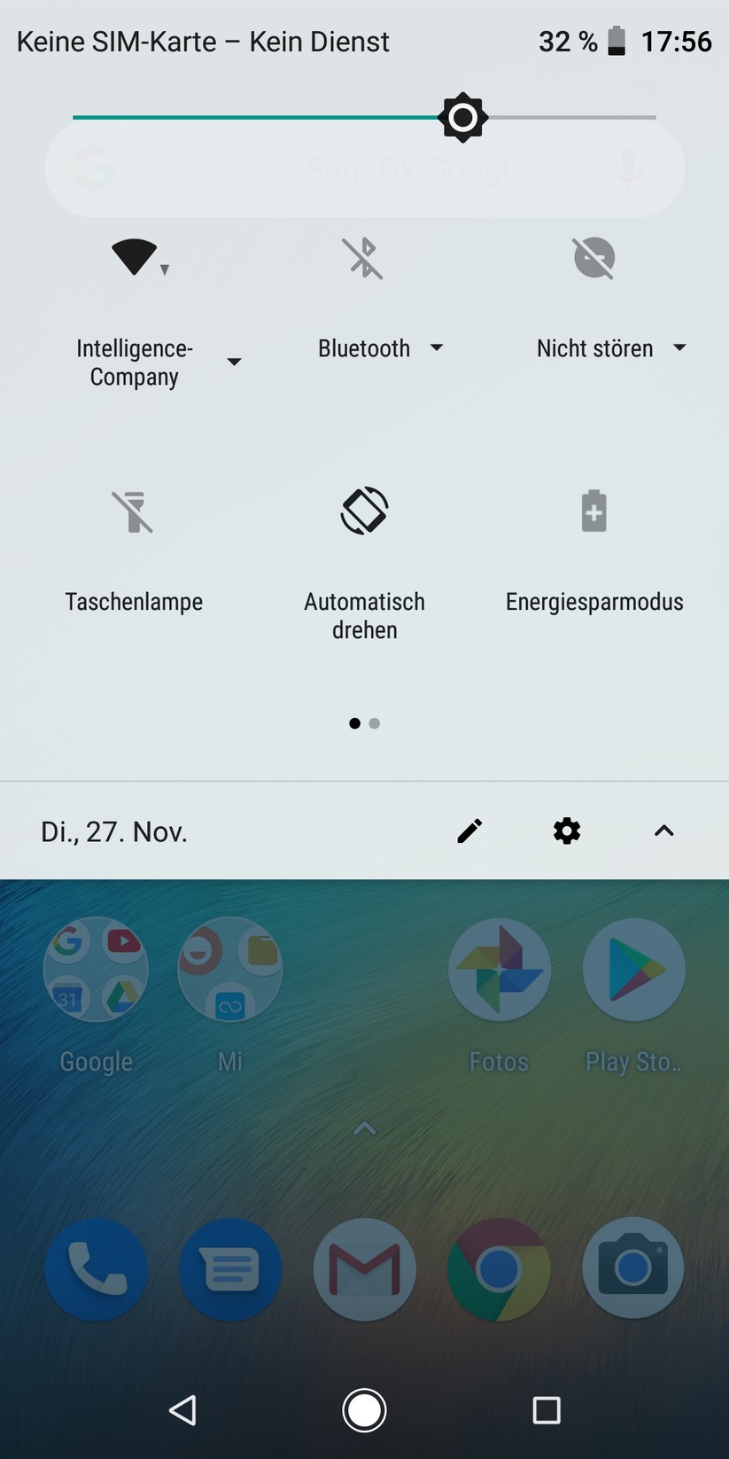 Kurzeinstellungen