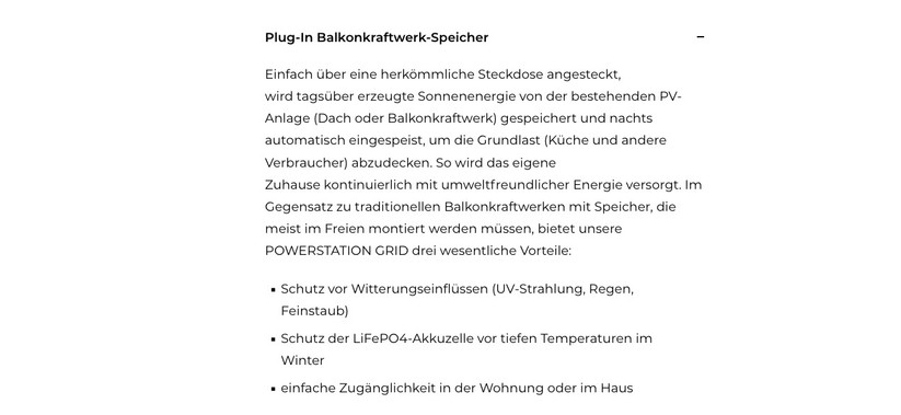 Sunbooster Powerstation Grid: Herstellerbeschreibung, Technische Daten