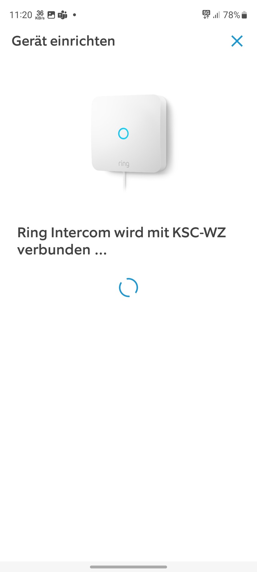 Ring Intercom: Einrichtung