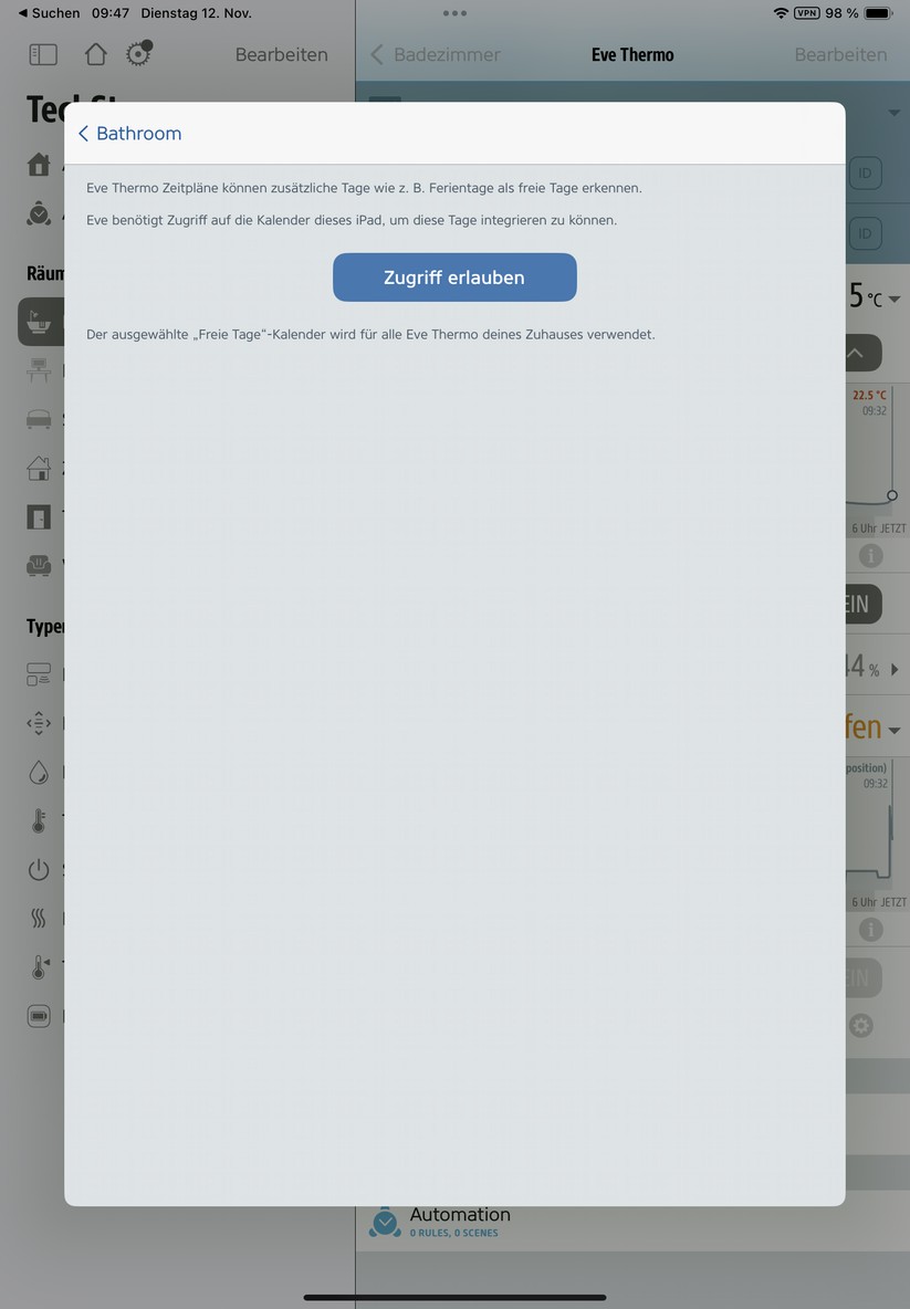  Konfiguration mit Eve-App