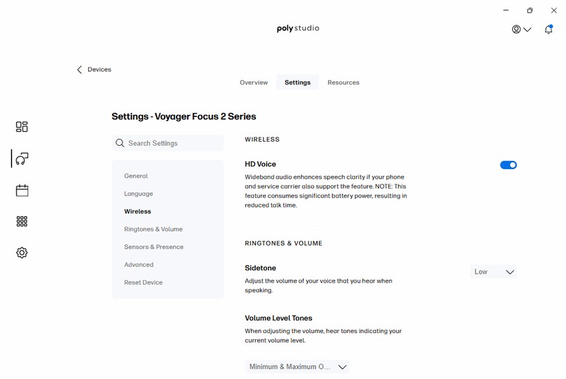 Poly Voyager Focus 2 UC - Bilder App