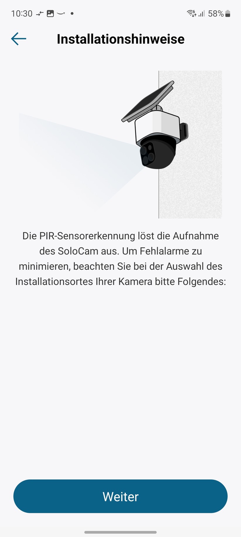 Eufy Solocam S340: Hinweise zur Montage in der App