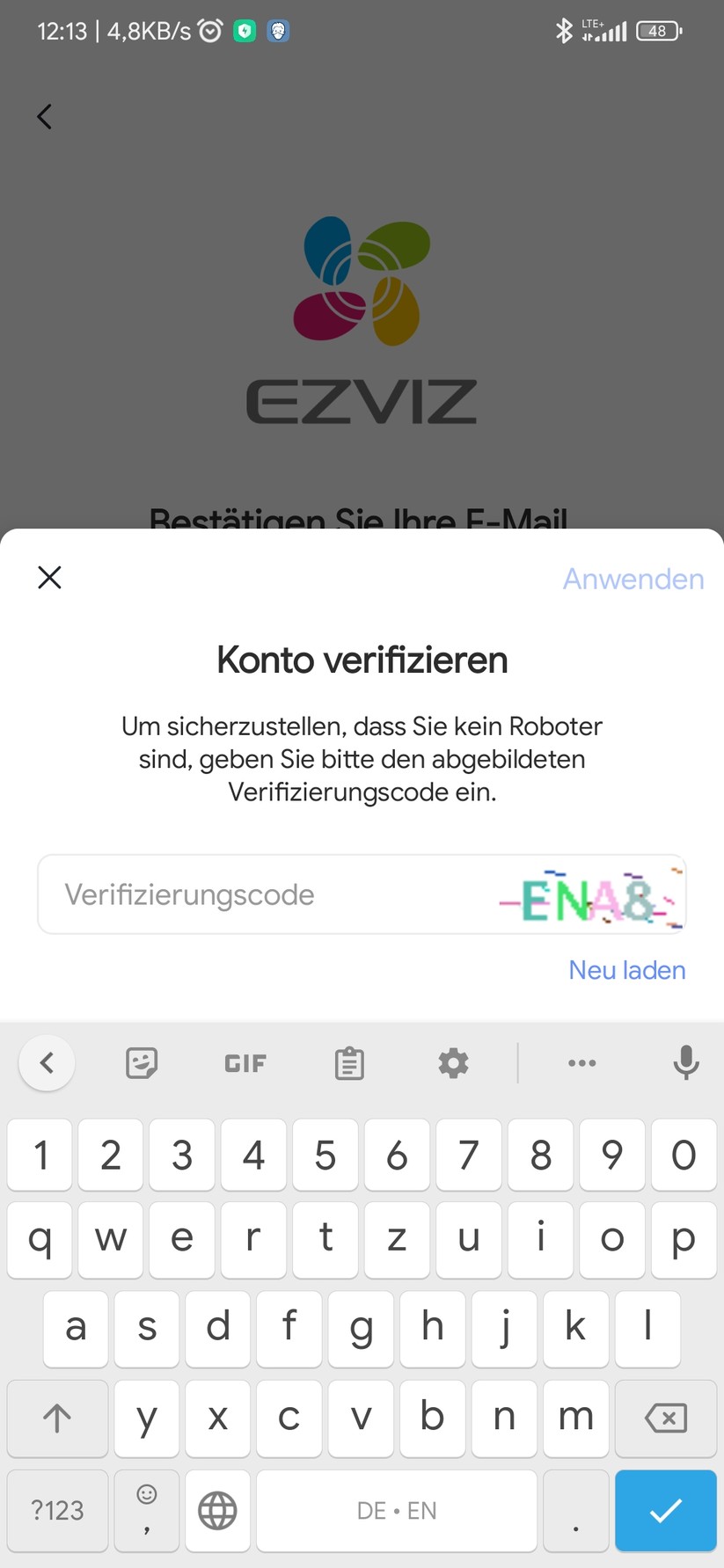 Ezviz LC3: App-Screenshots