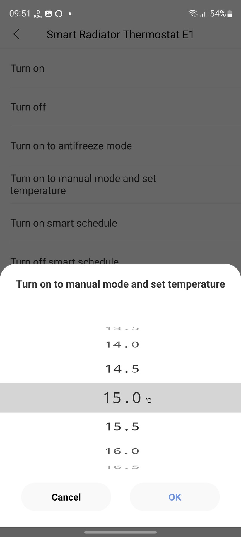 Aqara Radiator Thermostat E1: App