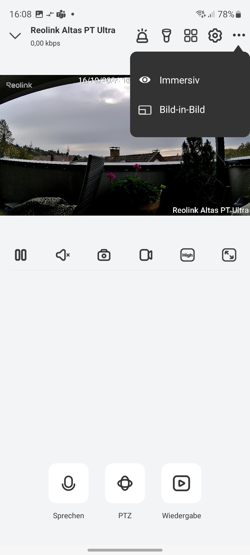 Reolink Altas PT Ultra: PTZ-Überwachungskamera mit 4K, Wi-Fi 6, Akku, farbiger Nachtsicht und kontinuierlicher Aufnahme