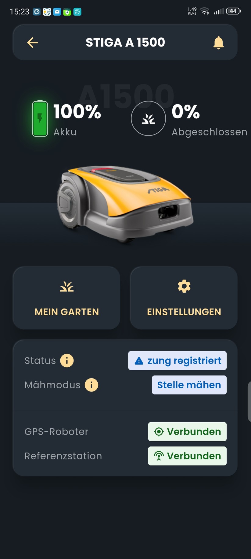  "Begrenzung registrieren"