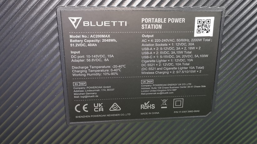 Bluetti Poweroak AC200Max