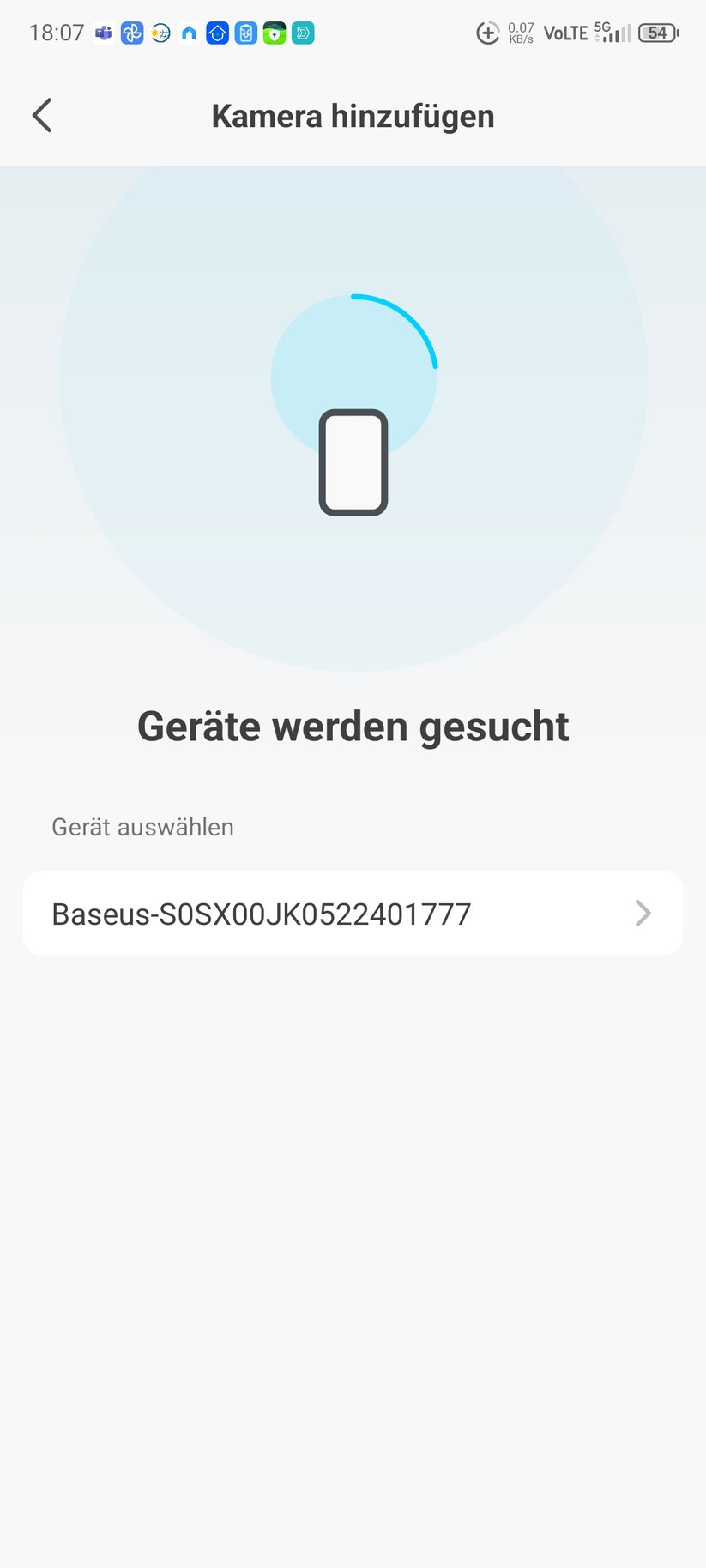 Die Inbetriebnahme der Überwachungskamera erfolgt mit der App Baseus Security