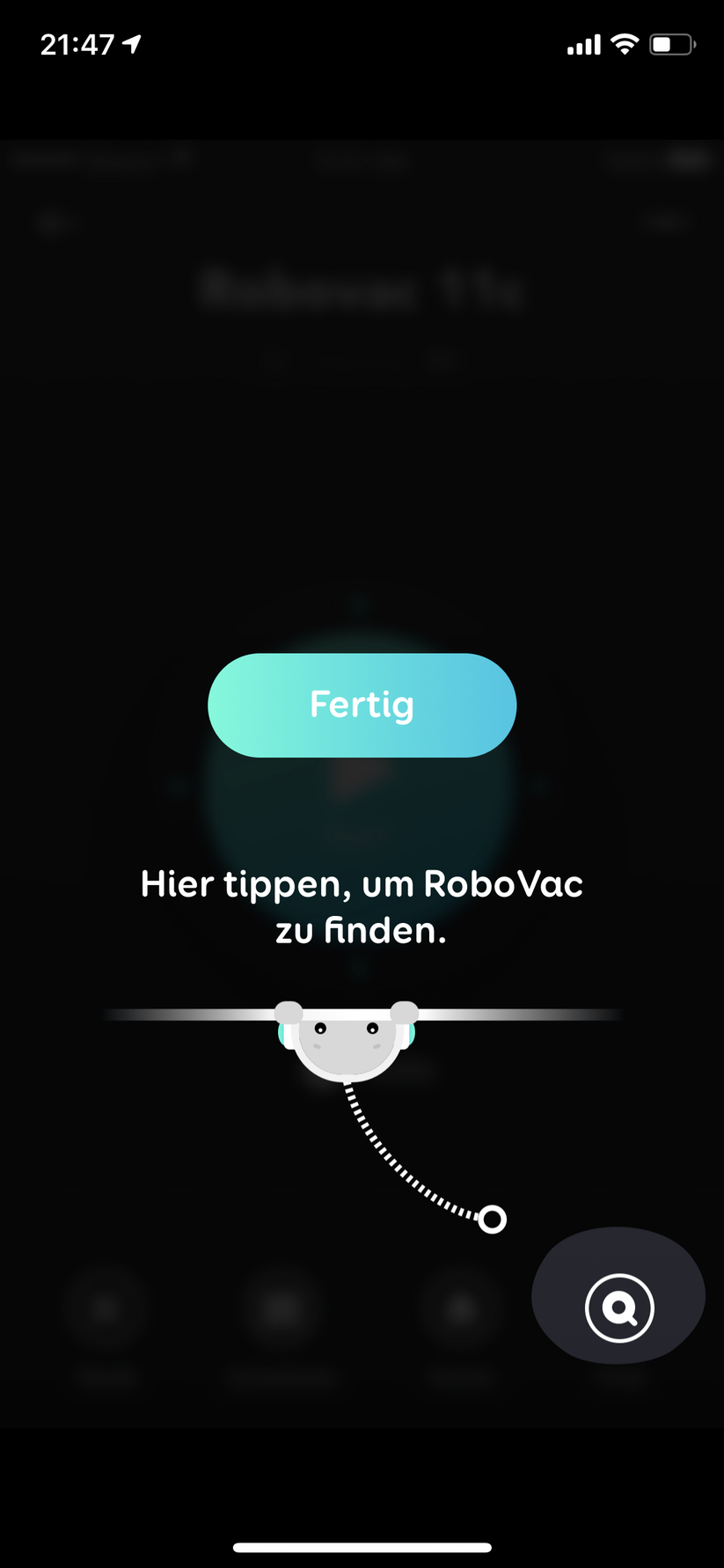Einführung in die Modi des Robovac