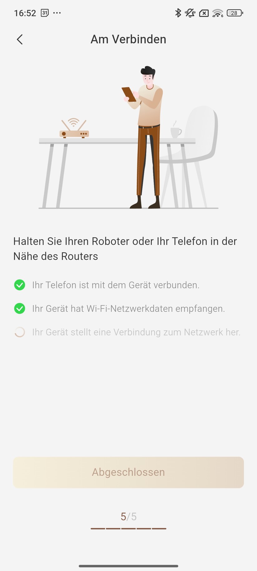 Mova 1000 – Einrichtung
