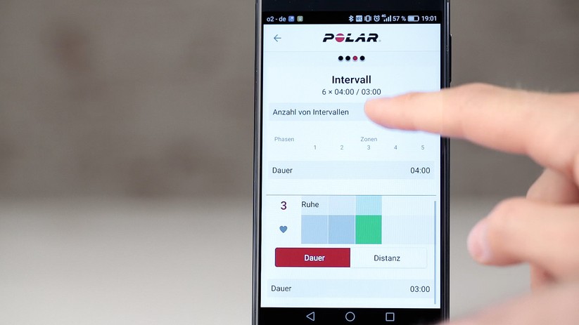 Fans von Intervall-Trainings finden in der Smartphone-App eine entsprechende Funktion vor.