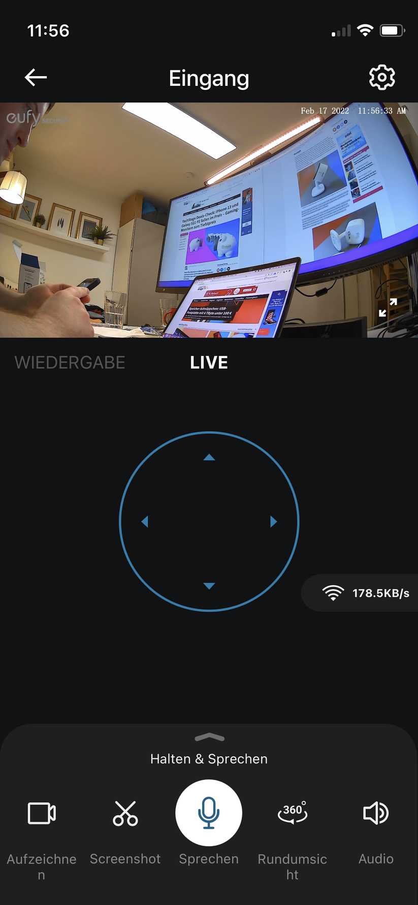 Eufy Indoor Cam 2K Pan &Tilt im Setup