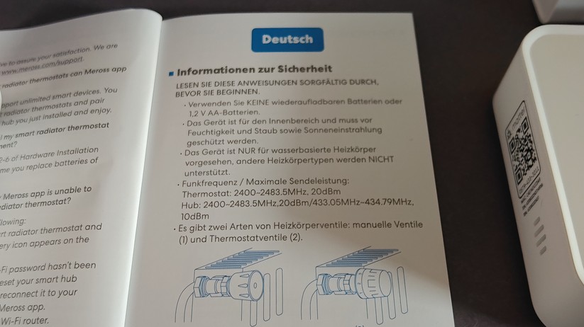 Heizkörperthermostat Meross MTS150HMA mit Matter-Hub MSH450