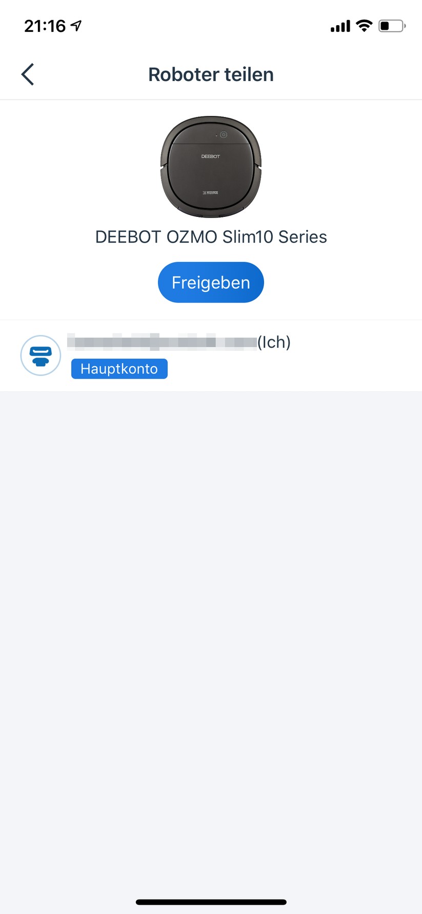 Optional lässt sich der Roboter per E-Mail freigeben