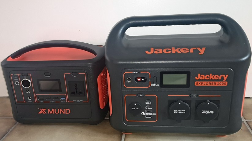 Xmund XD-PS10 neben der Jackery Explorer 1000