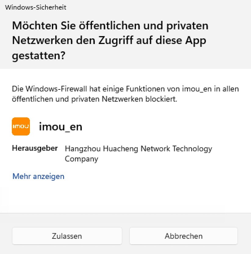Imou Cell 3C: Windows-Anwendung