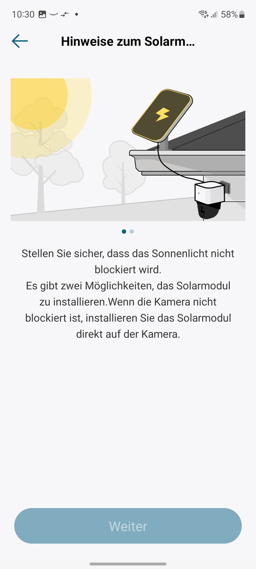 Eufy Solocam S340: Hinweise zur Montage in der App