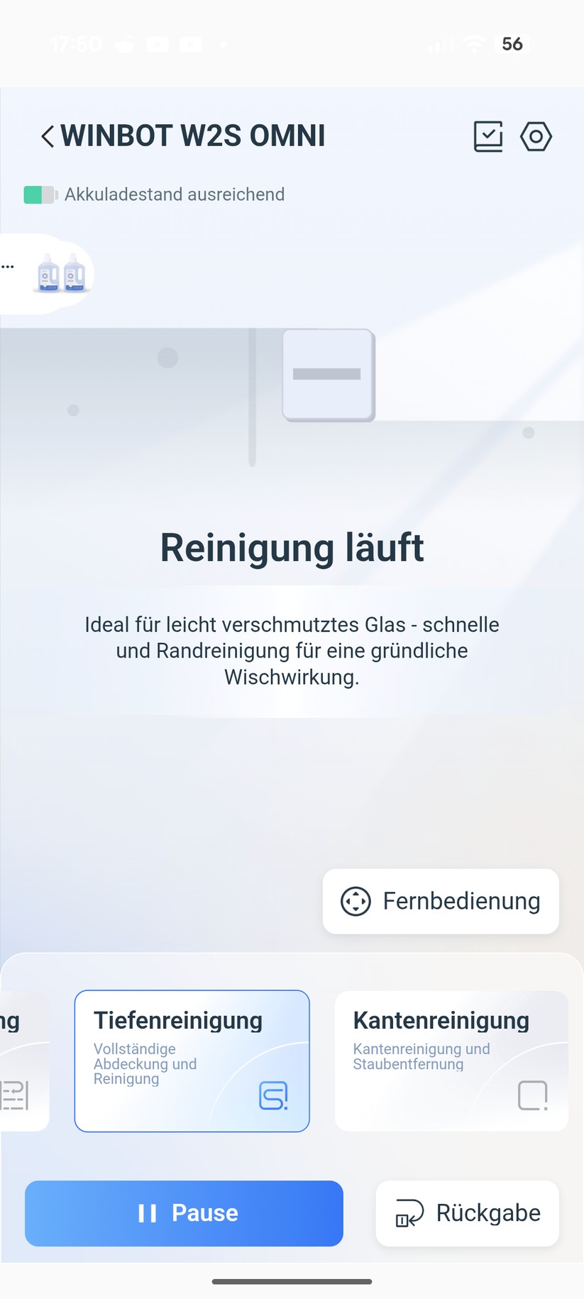 Ecovacs Winbot W2S Omni – App
