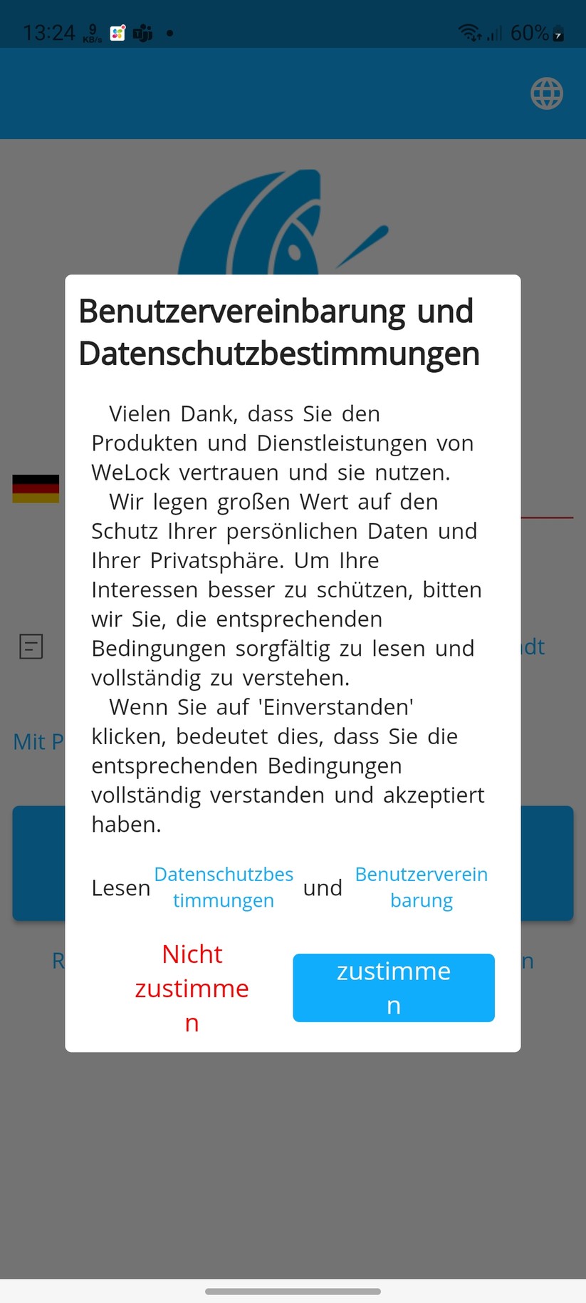 Welock Fingerprint Smart Lock Touch 41: App