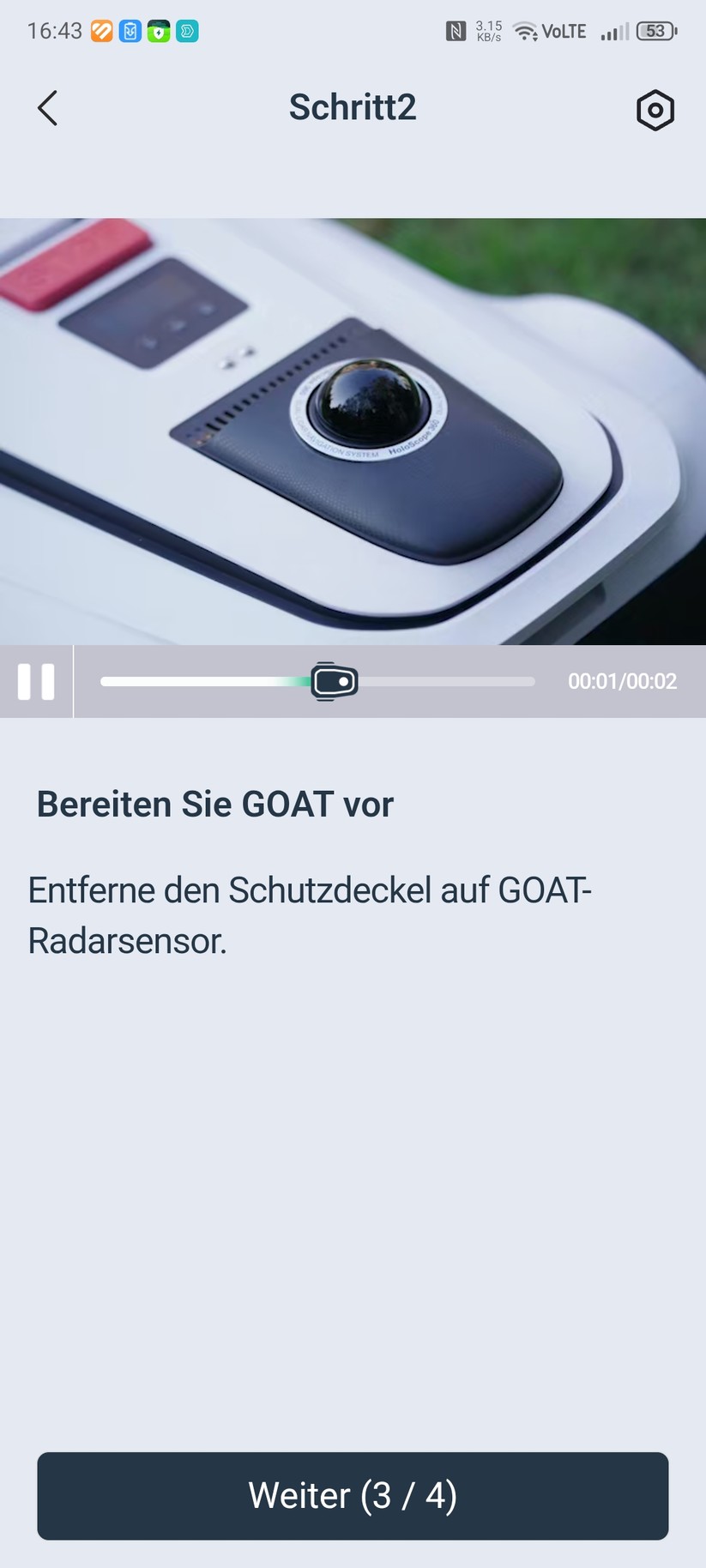 Die App bietet eine detaillierte Montageanleitung, sodass man das Handbuch dafür nicht benötigt.
