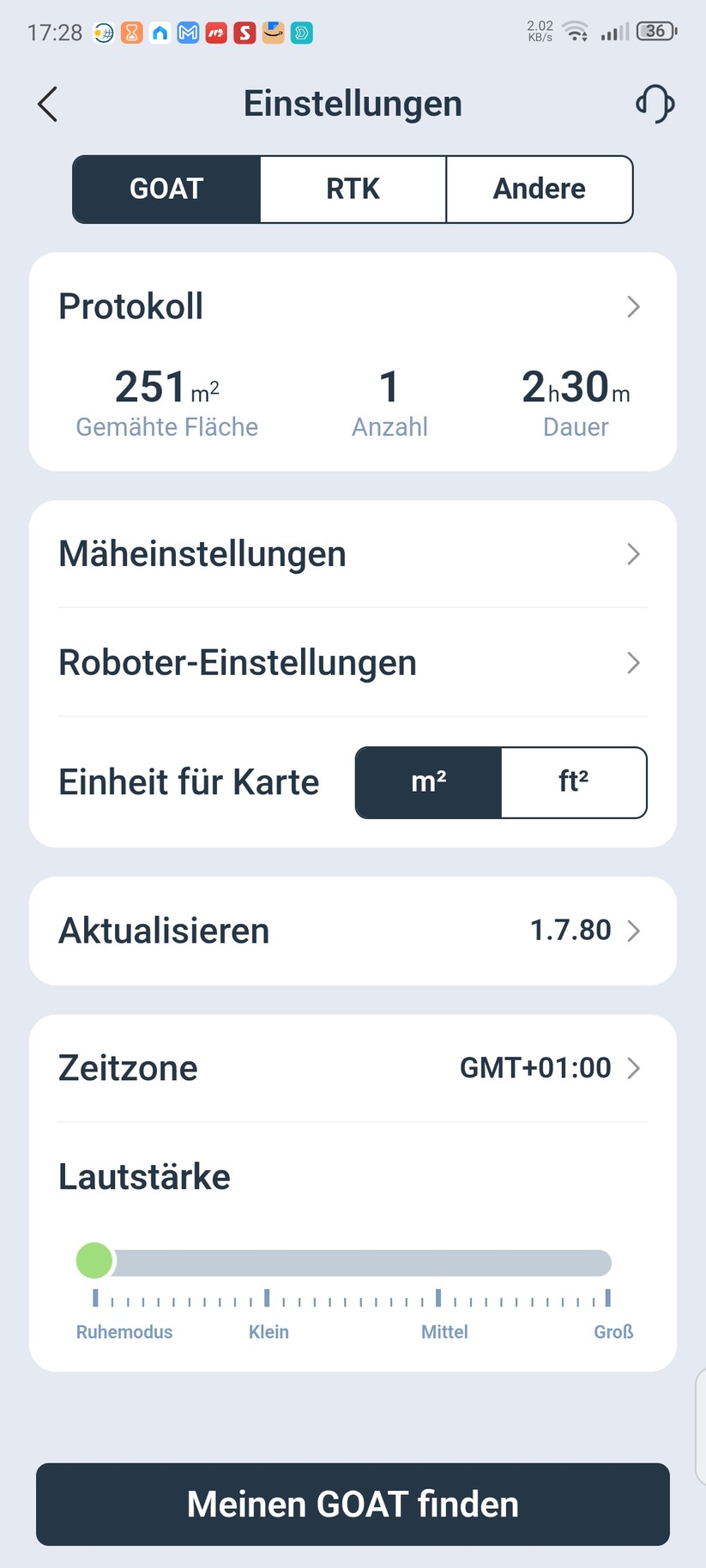  Konfiguration, Kartierung, Kamera, Laufzeit etc.