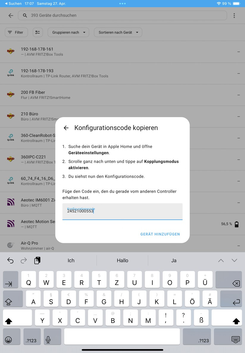 Eve Blinds Collection: Über Apple Home verbinden wir per Matter das Rollo auch mit Home Assistant. Damit lassen sich smarte Automatisierungen, etwa auf Basis eines Helligkeitssensors erstellen.