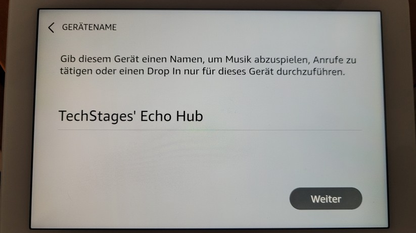 Amazon Echo Hub: Einrichtung