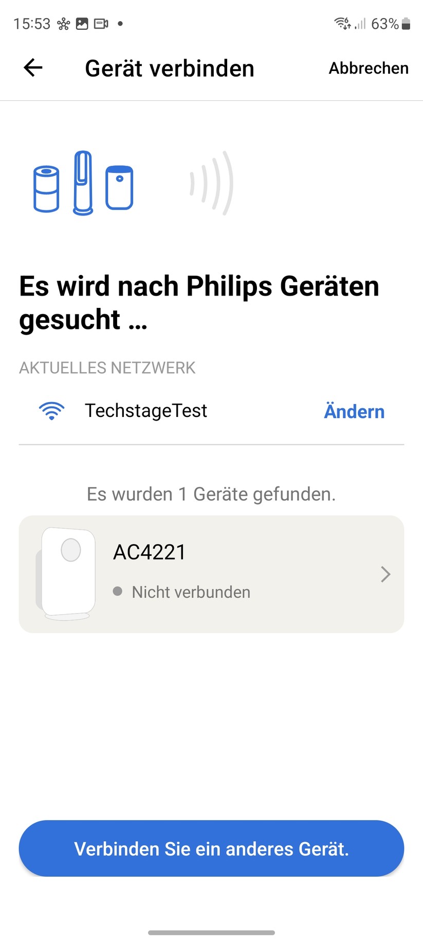 Philips AC4321: Konfiguration mit App Air+