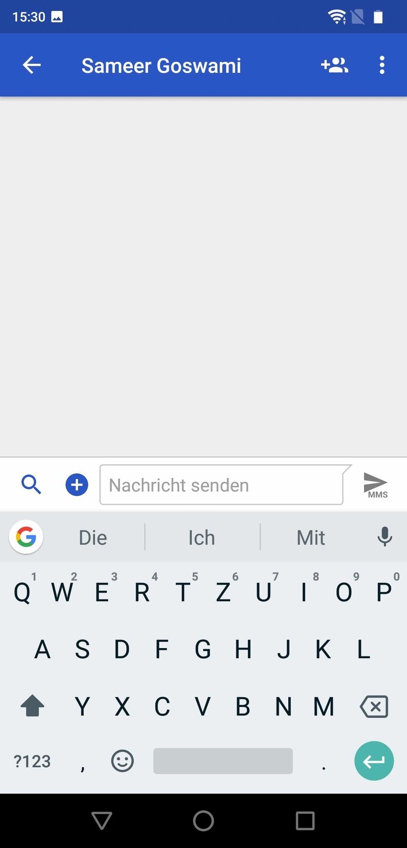 Tastatur auf dem ZTE Axon 9 Pro