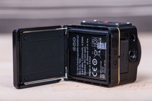 Die Kodak SP360 4K hat einen wechselbaren Akku