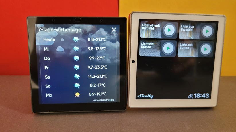 Shelly Wall Display und Sonoff NSPanel Pro