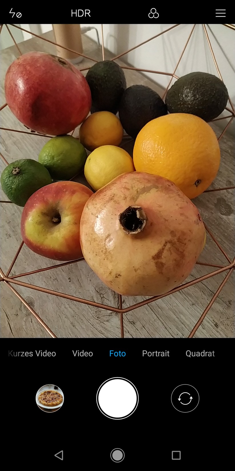 Oberfläche der Kamera
