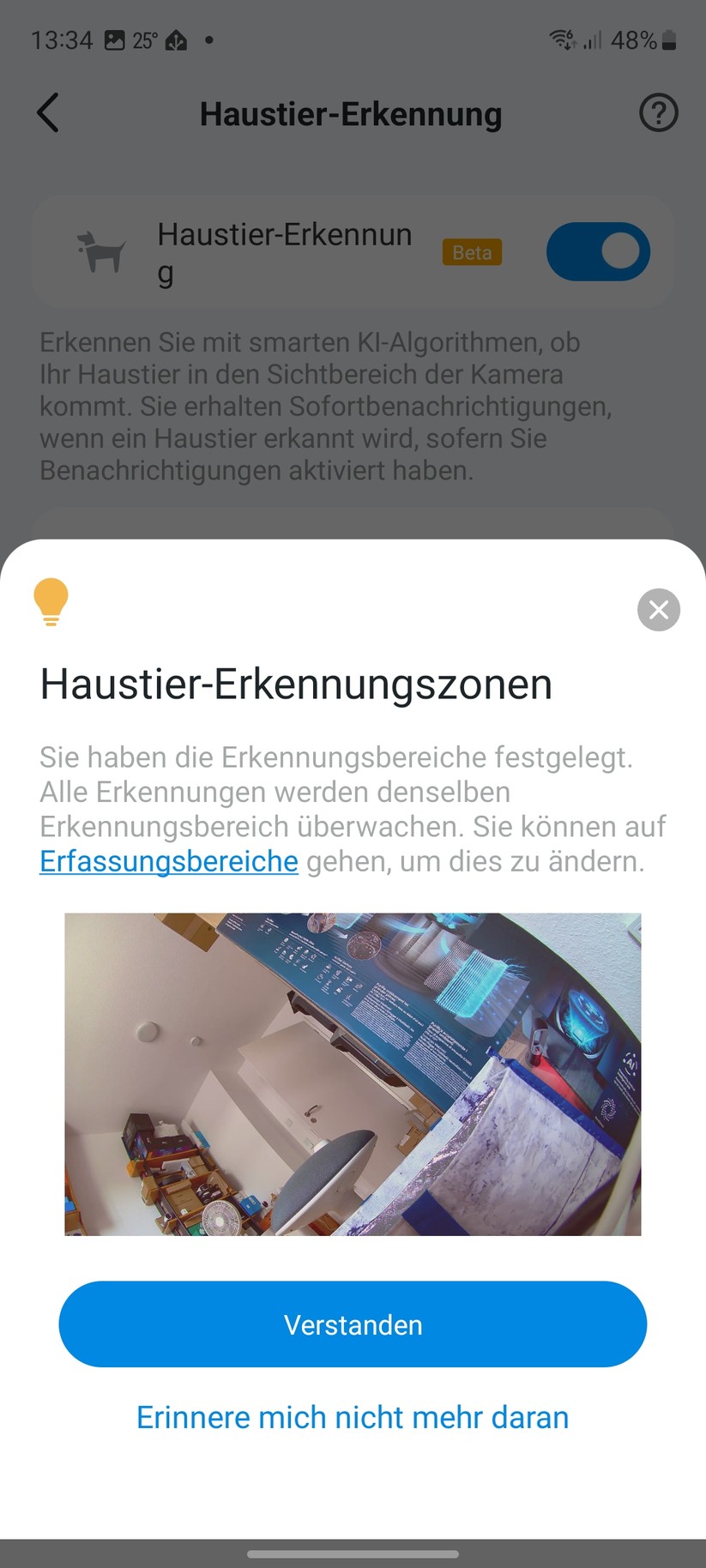 TP-Link C425: Das Set-up der Überwachungskamera erfolgt mit der Tapo-App, für die allerdings ein Konto erforderlich ist. Die App informiert dabei nicht nur die Funktionen der C425, sondern gibt auch Tipps zum Aufstellort.