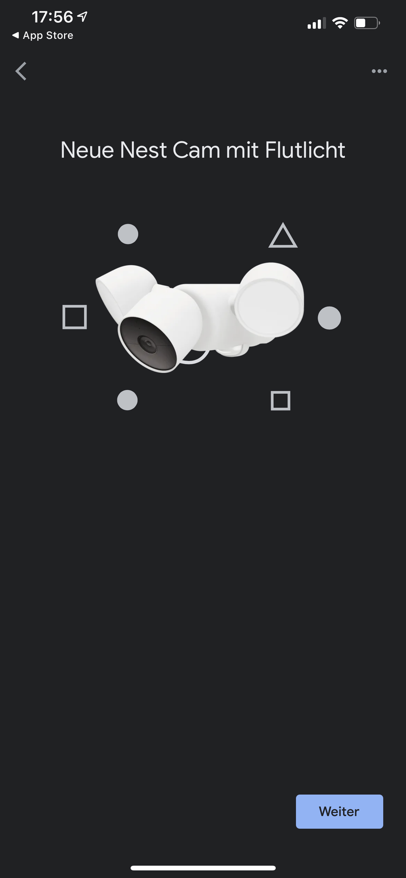 Google Home App für Nest Floodlight 